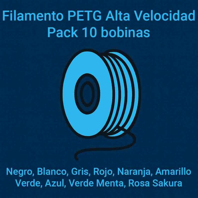 Sunlu PETG Alta Velocidad pack 10 bobinas (opcion 1)